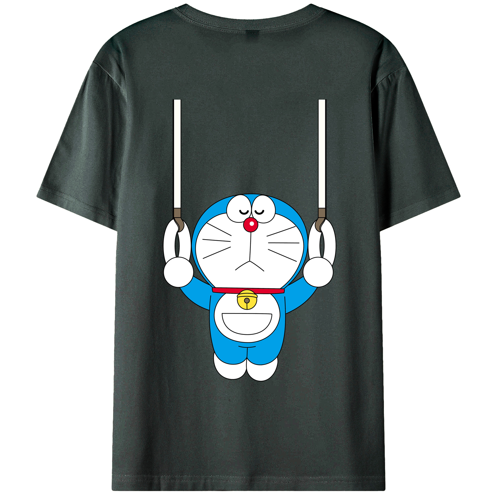 （画像用） ドラえもん Doraemon 綿100％ メンズ半袖Tシャツ（バックプリント） 通気性